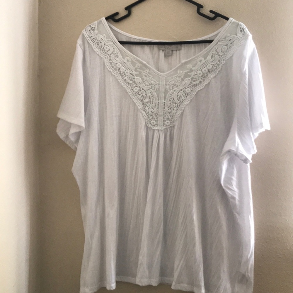 White Carolyn Taylor Plus Size Shirt